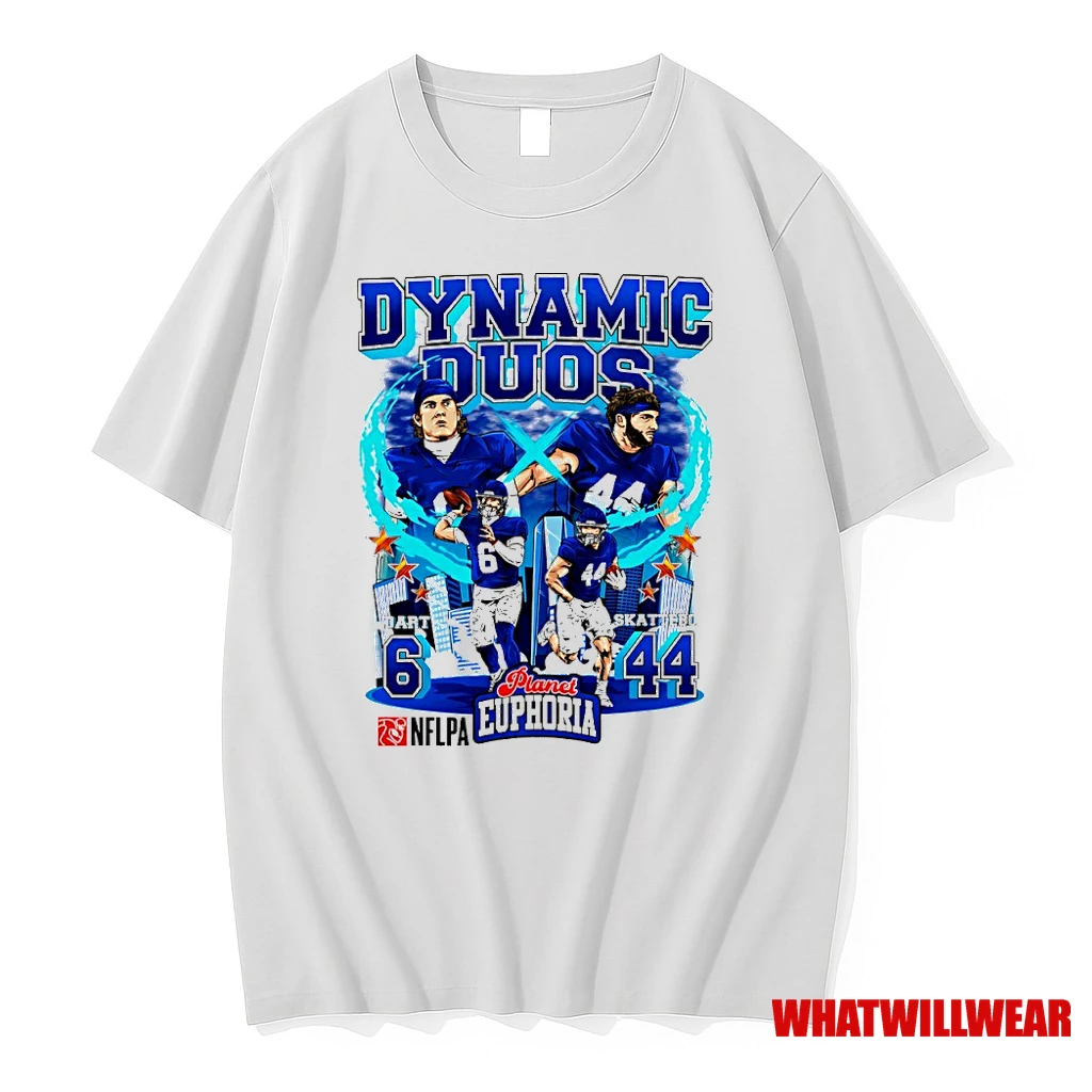 Dynamic Duos Jaxson Dart And Cam Skattebo New York Giants Football Comic Shirts