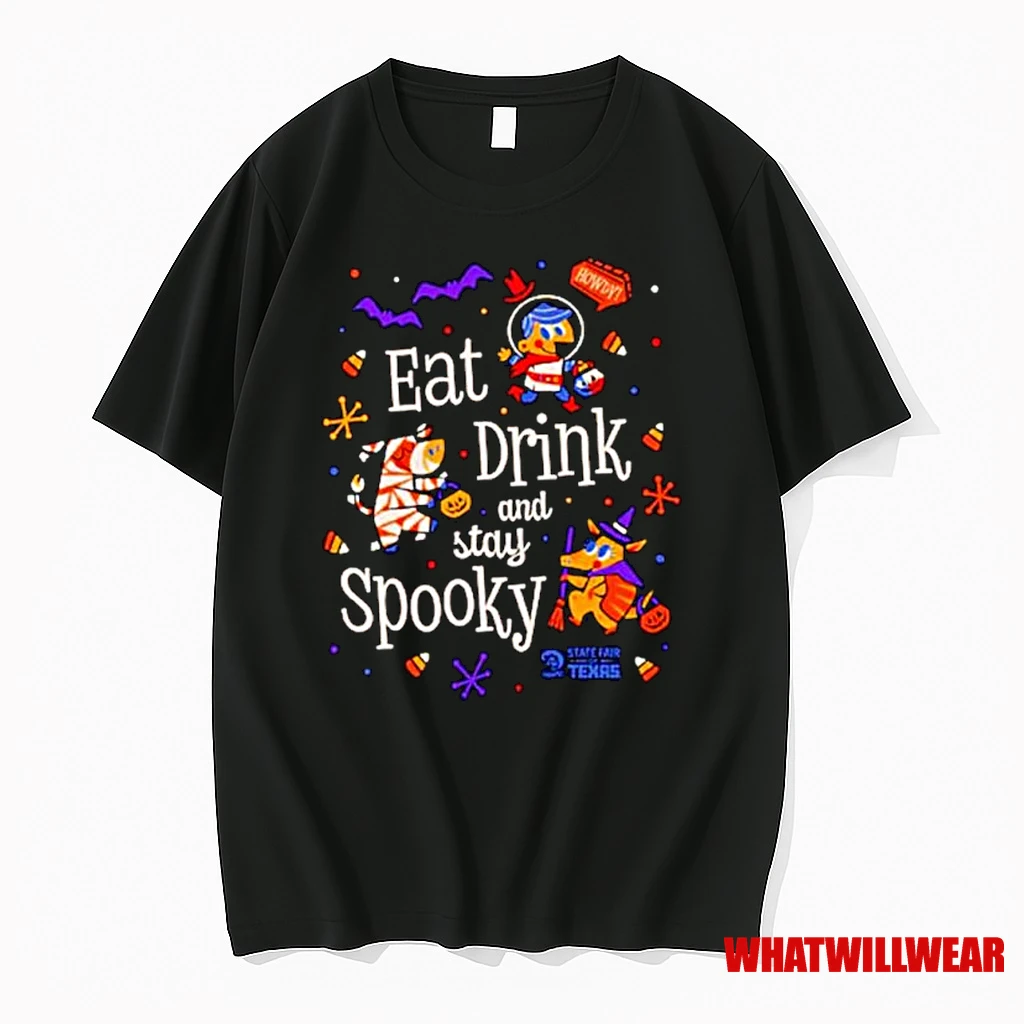 Eat Drink And Stay Spooky Halloween Mascots Ornaments Shirts