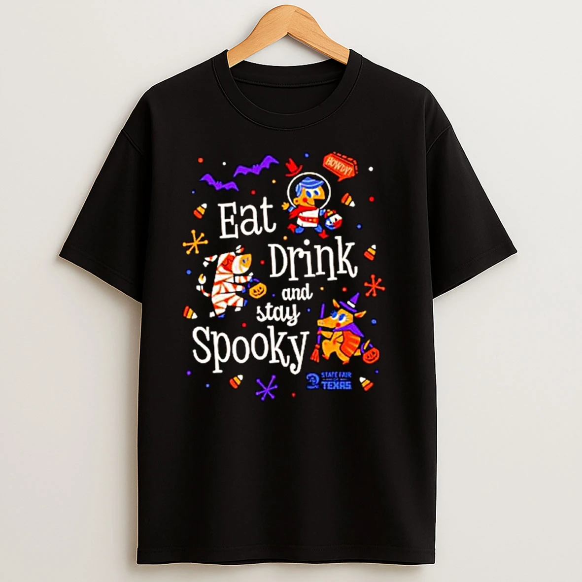 Eat Drink And Stay Spooky Halloween Mascots Ornaments T Shirts