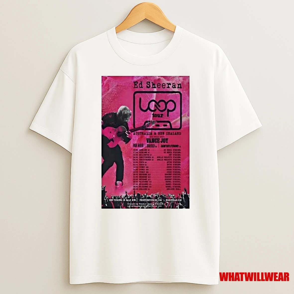 Ed Sheeran 2026 Australia And New Zealand Shows Shirts
