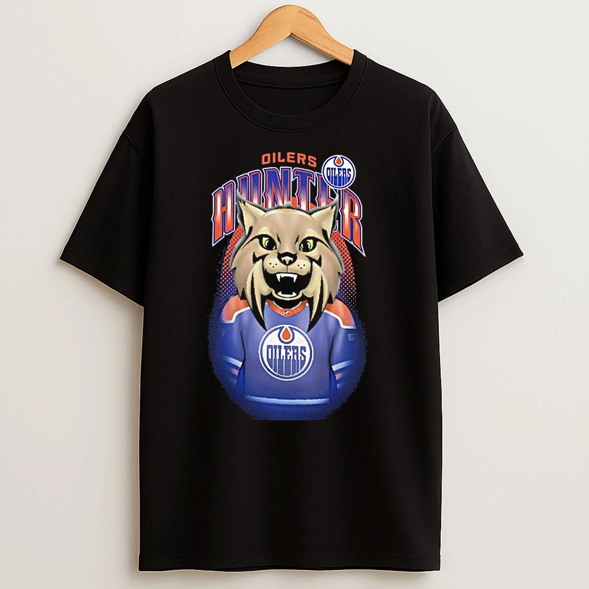 Edmonton Oilers Hunter The Lynx Mascot Highlight T Shirts