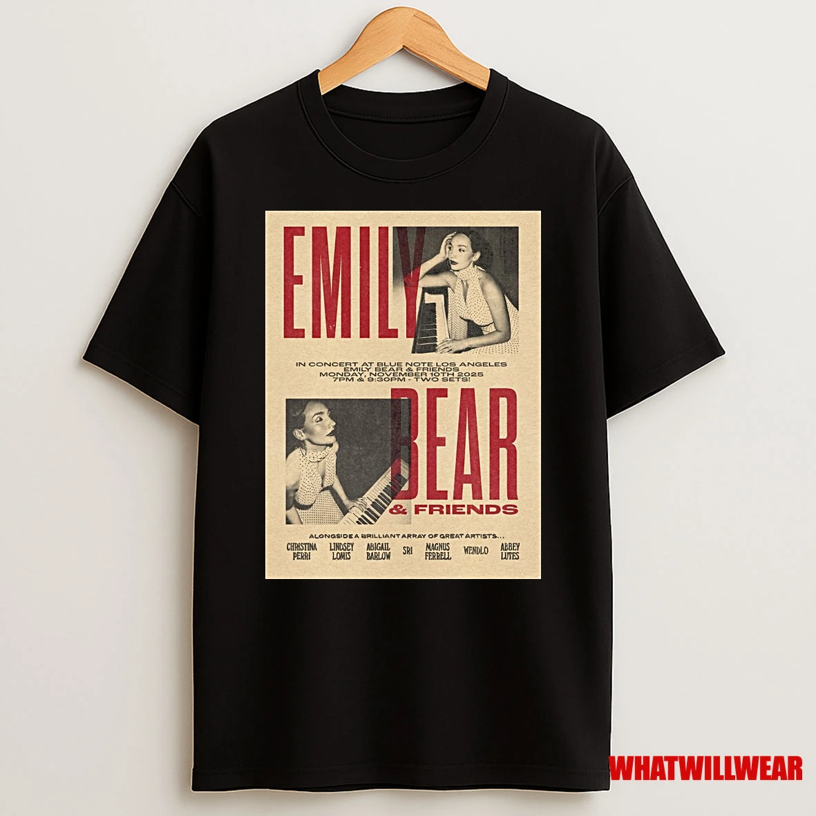 Emily Bear And Friends November 10 2025 In Concert At Blue Note Los Angeles Shirts