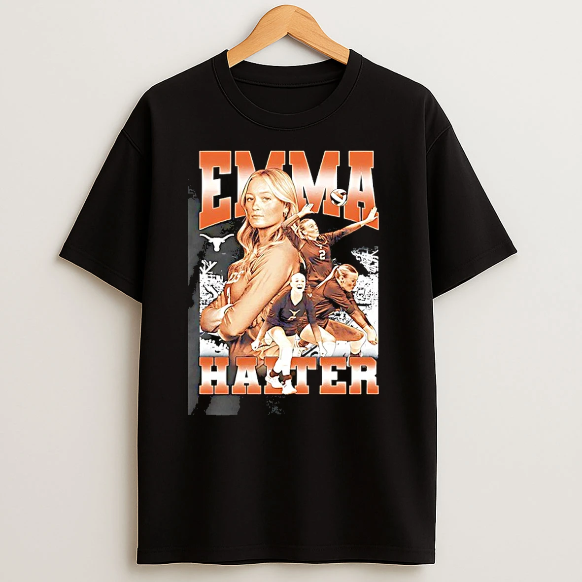 Emma Halter Texas Volleyball Player Collage Graphic T Shirts