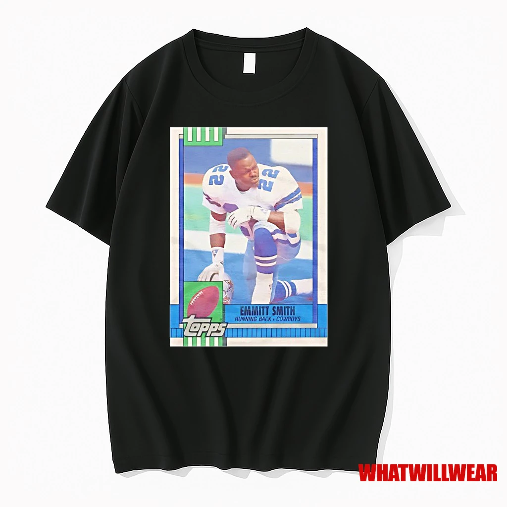 Emmitt Smith Dallas Cowboys 1990 Nfl Football Card Shirts