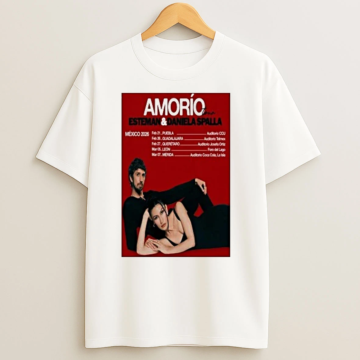 Esteman Daniela Spalla Amorio Tour Mexico 2026 Shirts