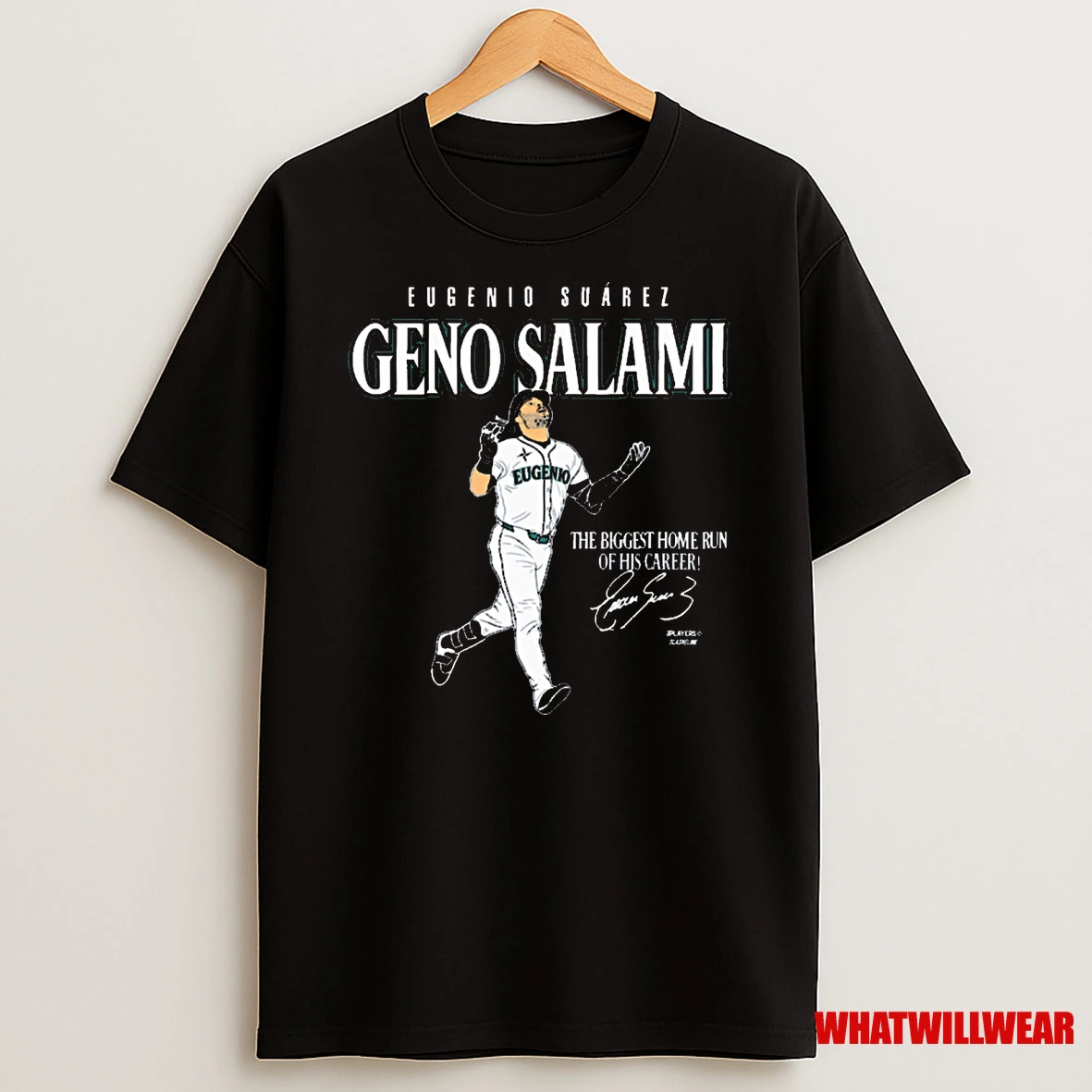Eugenio Suarez Geno Salami The Biggest Home Run Of His Career Seattle Mariners Mlb Signature Shirts