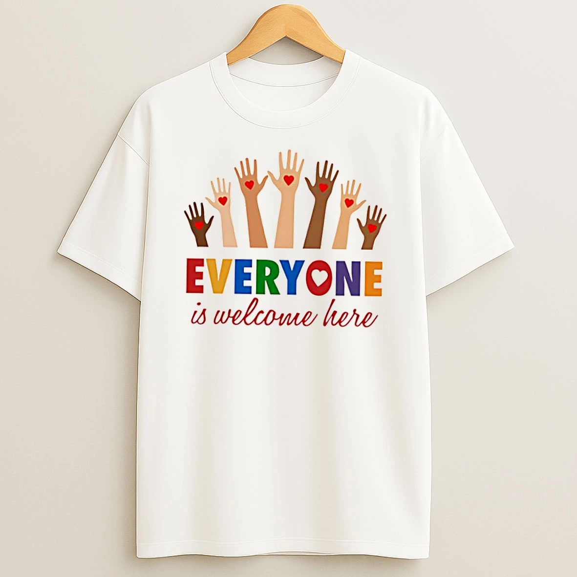 Everyone Is Welcome Here Lover Hands Shirts