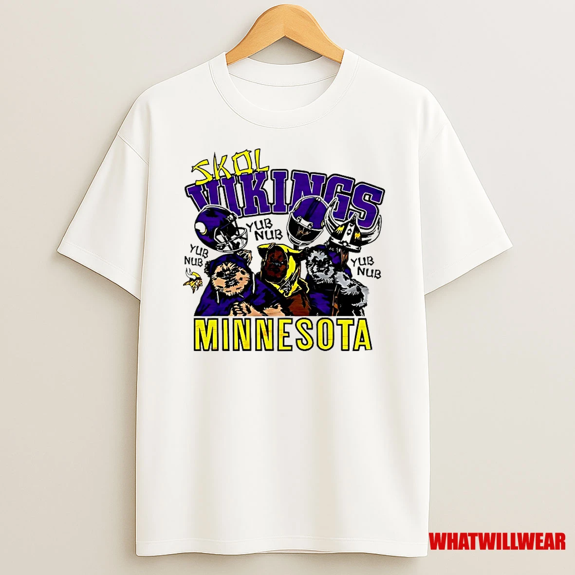 Ewok Star Wars X Minnesota Vikings Skol Yub Nub Shirts
