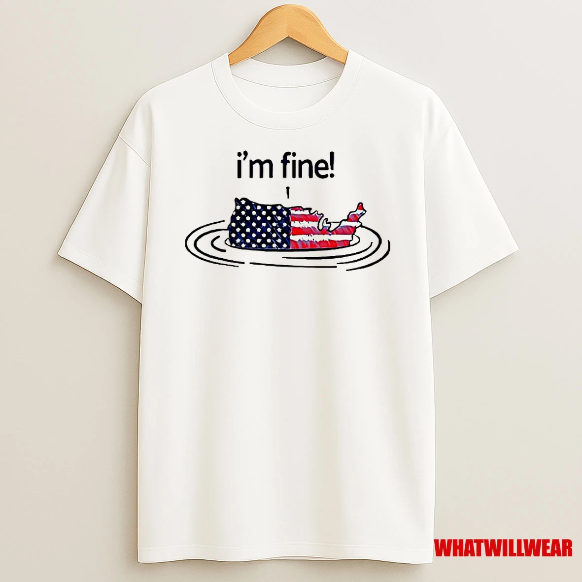 Fdt Im Fine Drowning 4th Of July Shirts