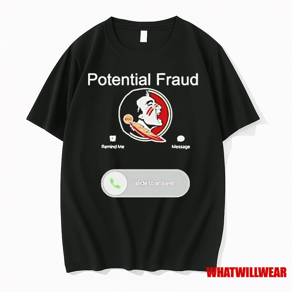 Fsu Potential Fraud Phone Screen Displaying Shirts