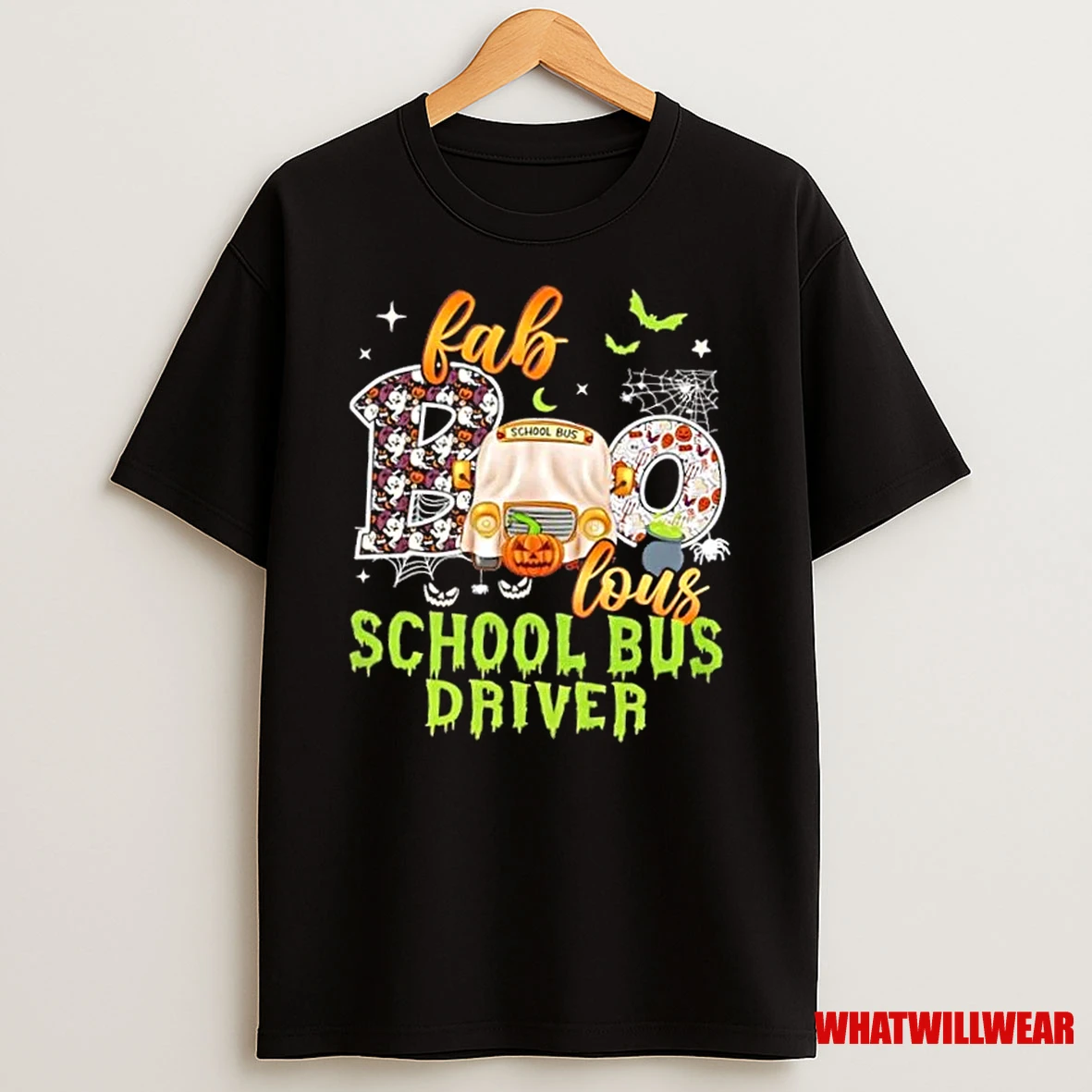 Fab Boo Lous School Bus Driver Halloween Shirts