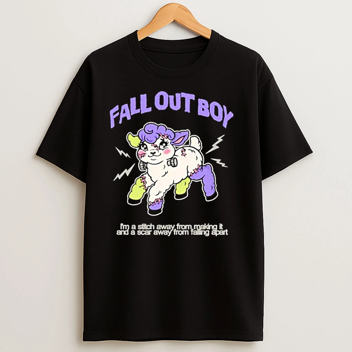 Fall Out Boy Frankenlamb Im A Stitch Away From Making It And A Scar Away From Failing Apart T Shirts
