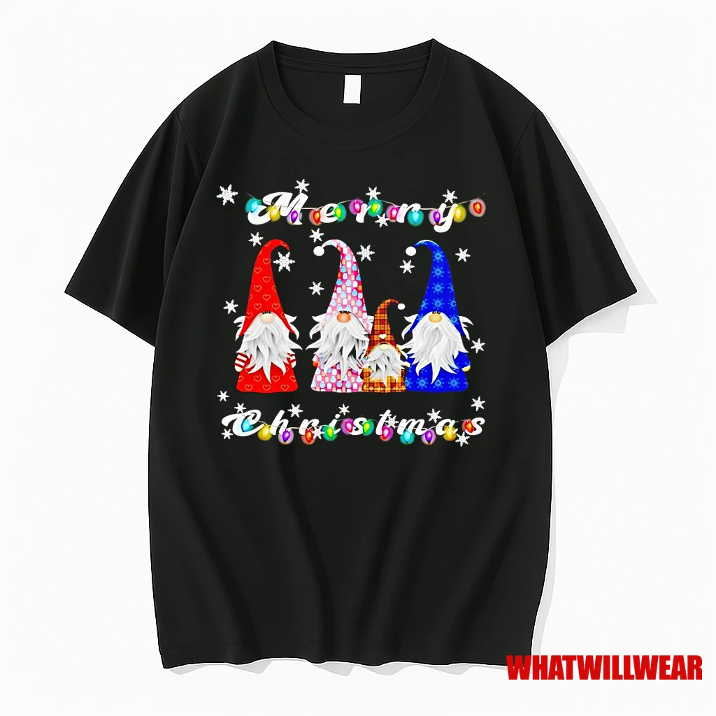 Family Gnomes Merry Christmas Lights And Snowflakes Shirts