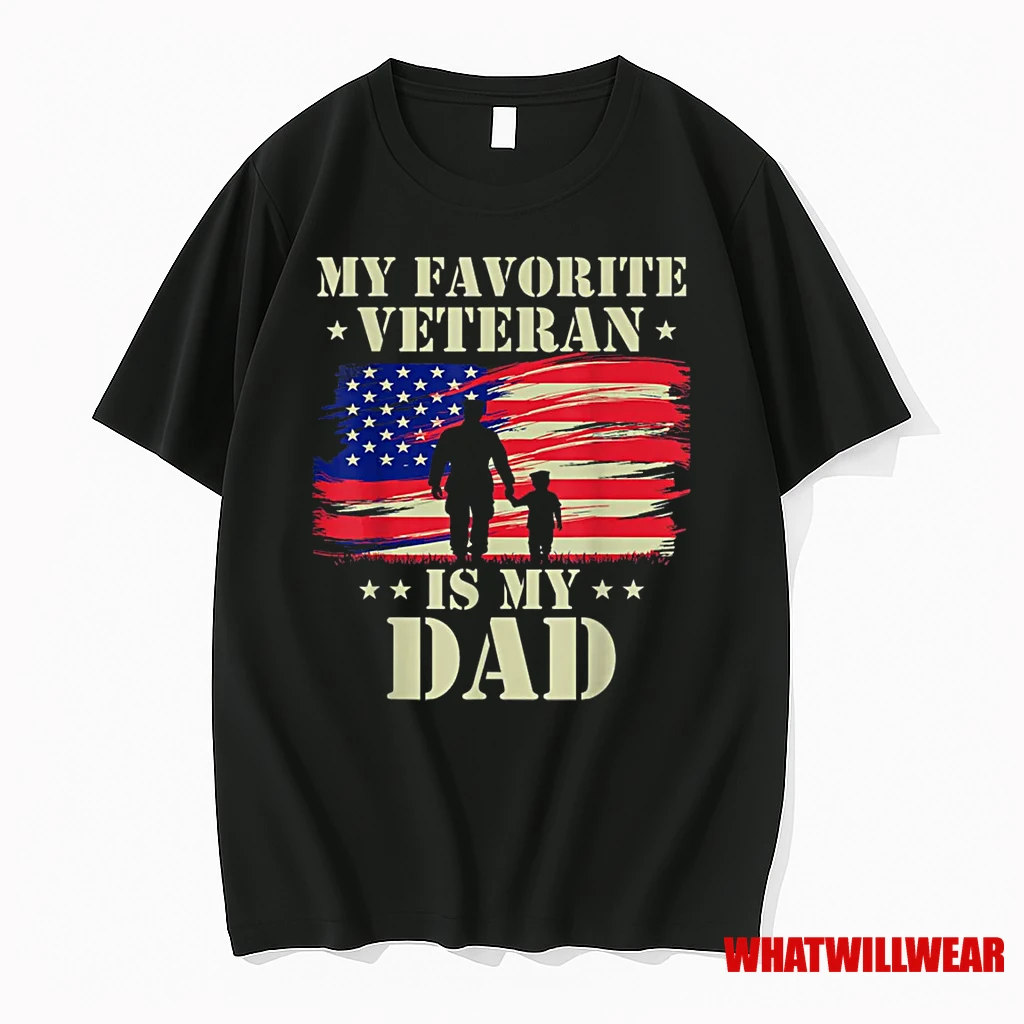 Father Veterans Day My Favorite Veteran Is My Dad Proud Kids Shirts