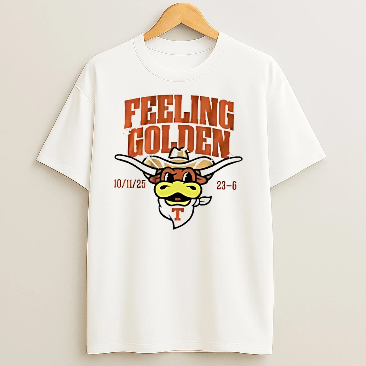 Feeling Golden Oct 11st 2025 Texas Longhorns Logo T Shirts