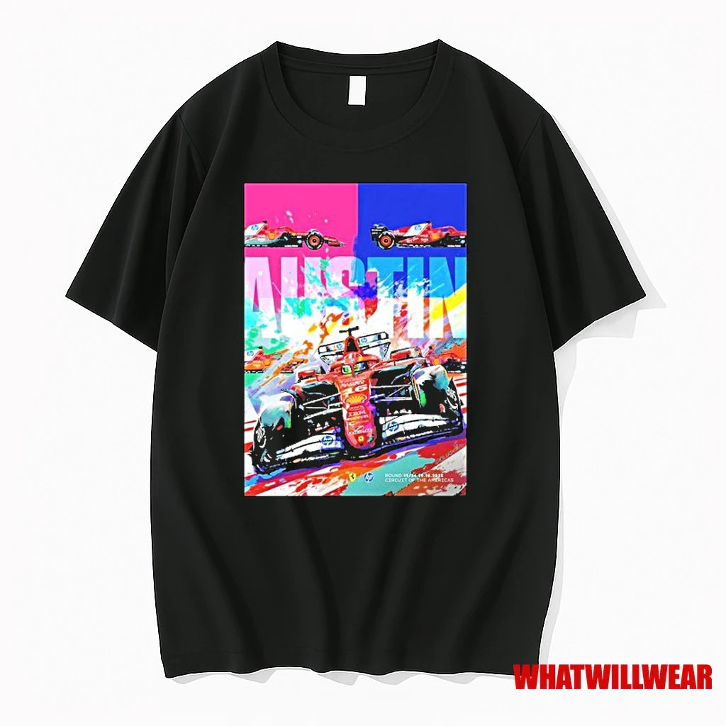 Ferrari F1 At Austin In Circuit Of The Americas Tx On October 19 2025 Shirts