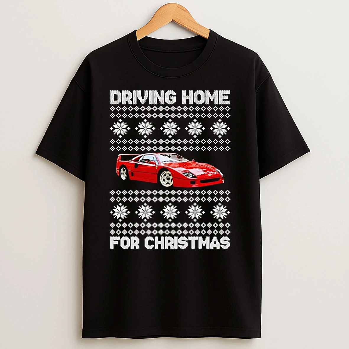 Ferrari Driving Home Christmas T Shirts