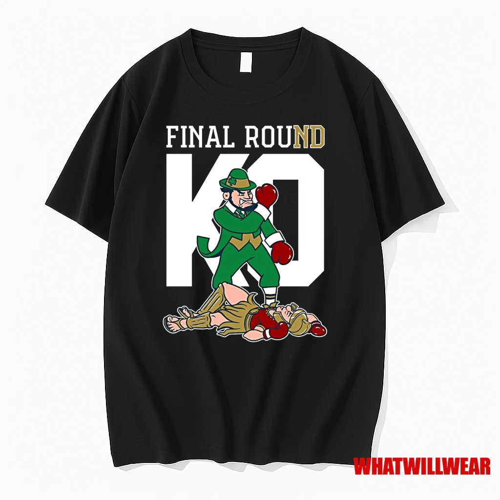 Final Round Ko Notre Dame Fighting Irish Defeats Trojans Mascot Shirts