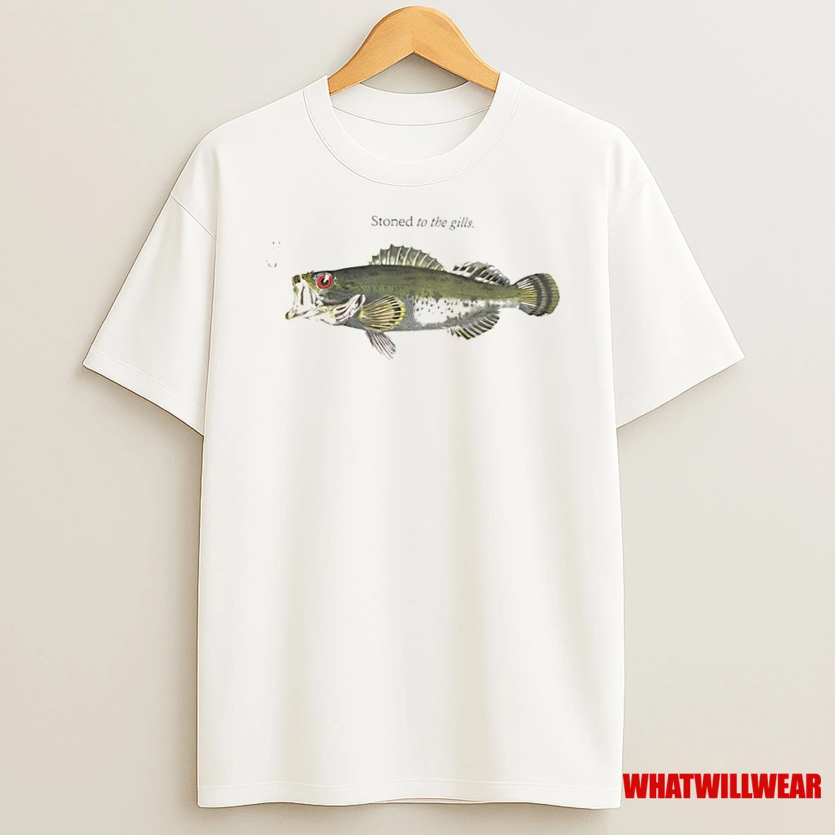 Fish Stoned To The Gills Meme Graphic Shirts