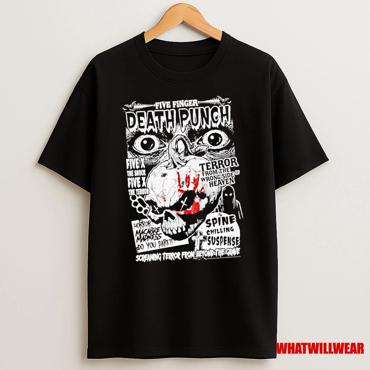 Five Finger Death Punch X The Terror Halloween 2025 Screaming Terror From Beyond The Grave Shirts