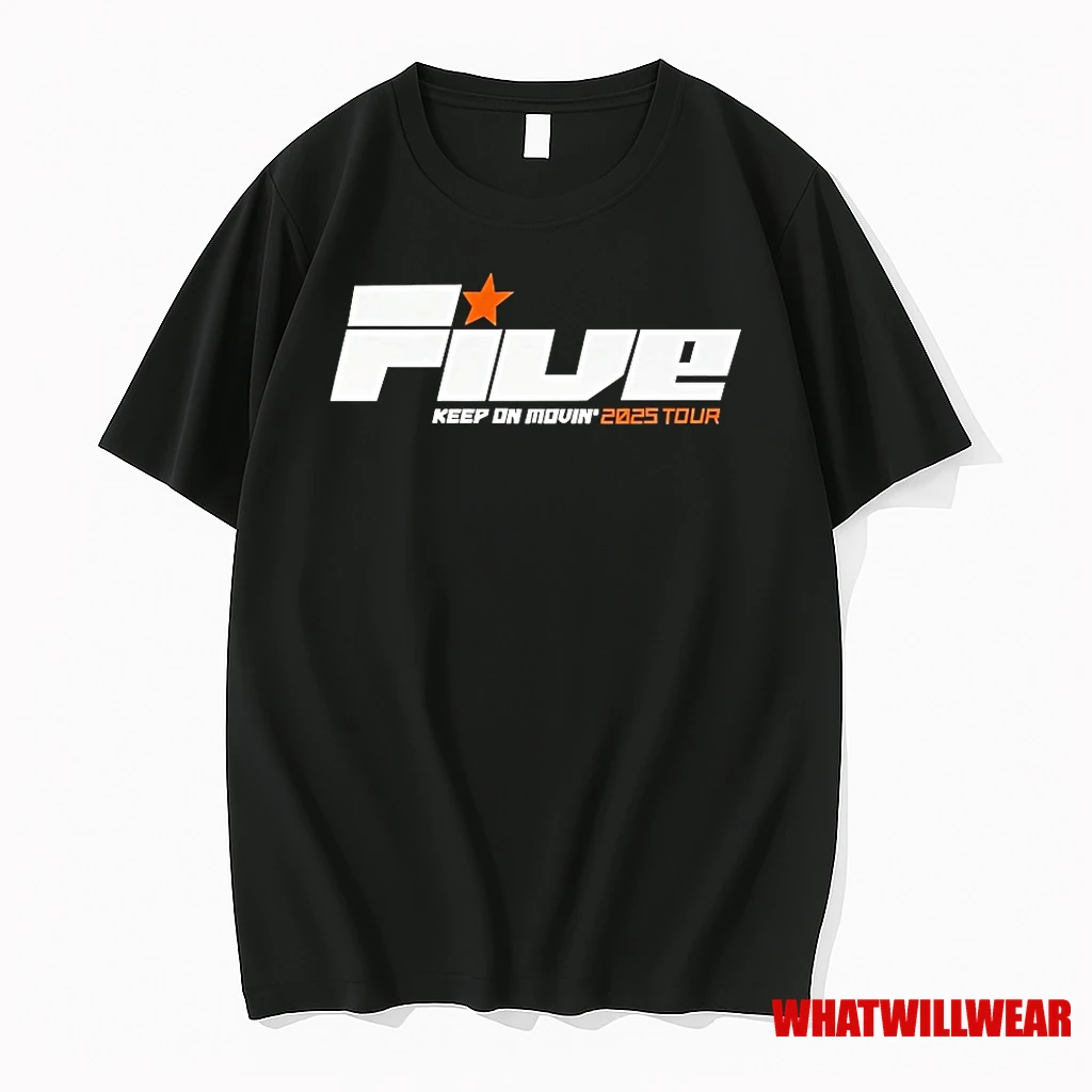 Five Keep On Movin Tour 2025 Shirts
