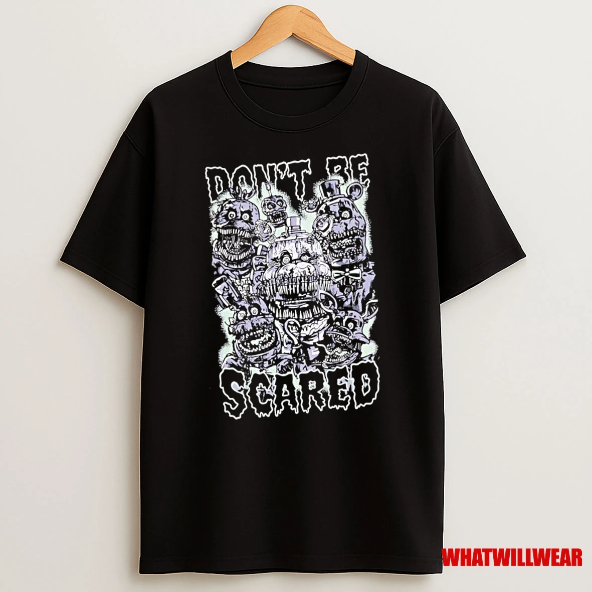 Five Nights At Freddys Dont Be Scared Characters Shirts