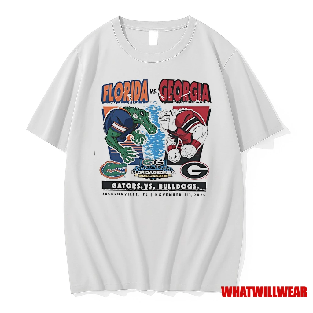 Florida Gators Vs Georgia Bulldogs 2025 Rivalry Matchup Mascot Shirts