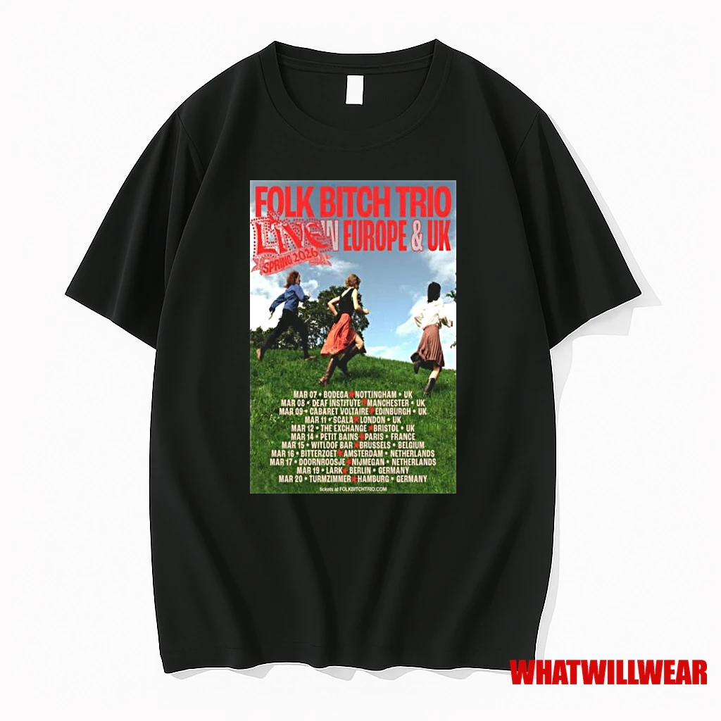 Folk Bitch Trio Live In Eu Uk Spring 2026 Shirts