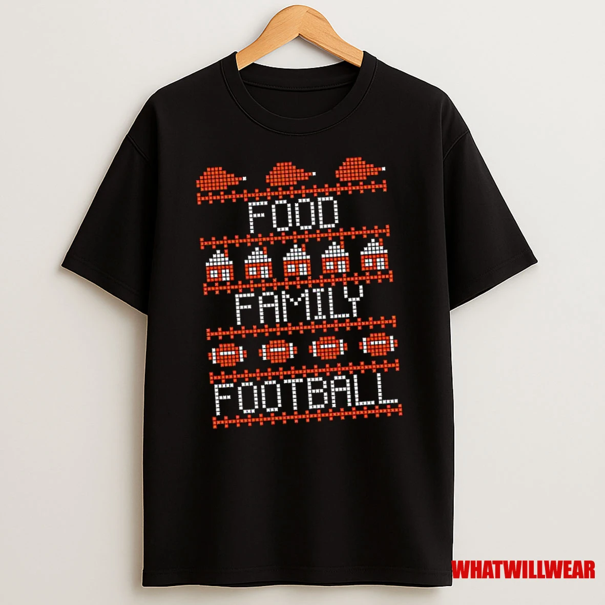 Food Family Football Cross Stitch Shirts