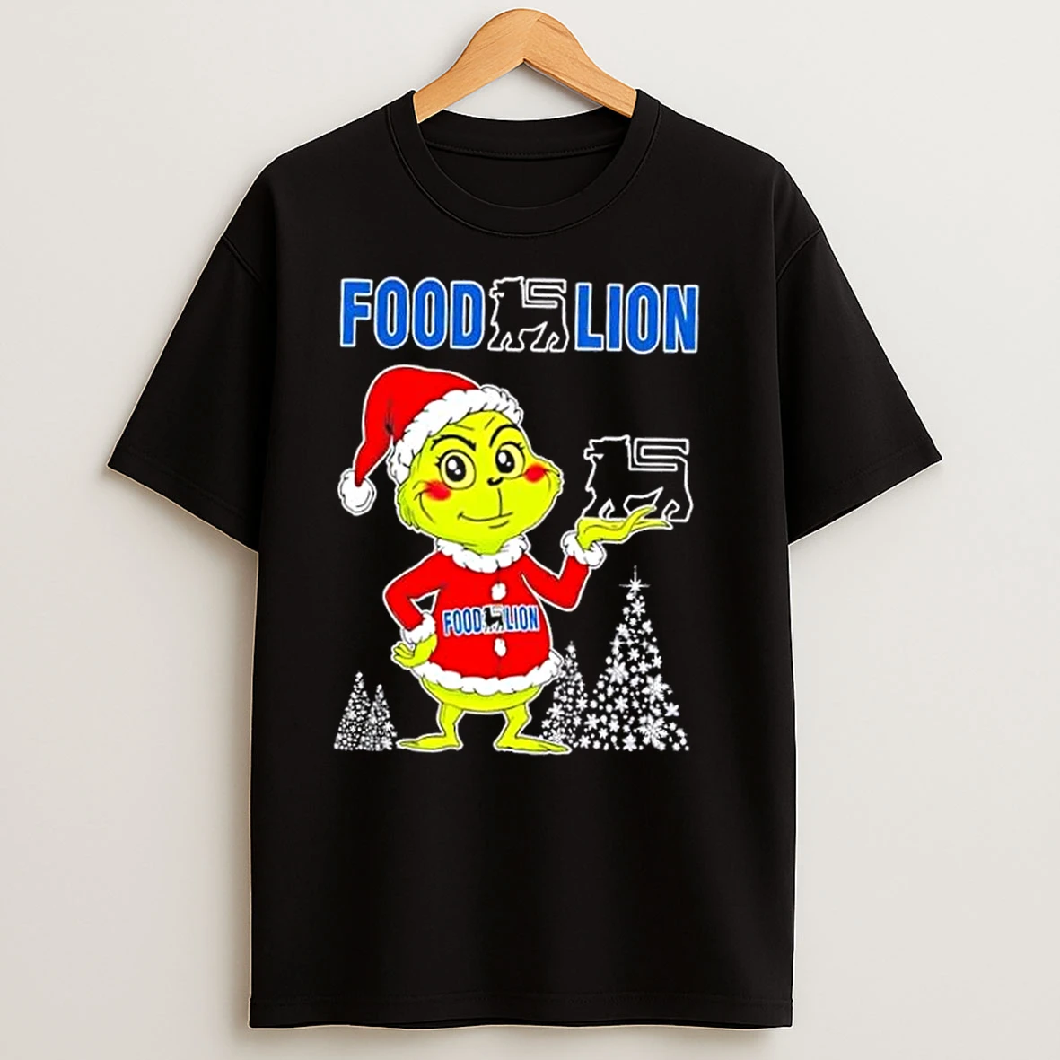 Food Lion And Grinchmas Christmas Tree T Shirts