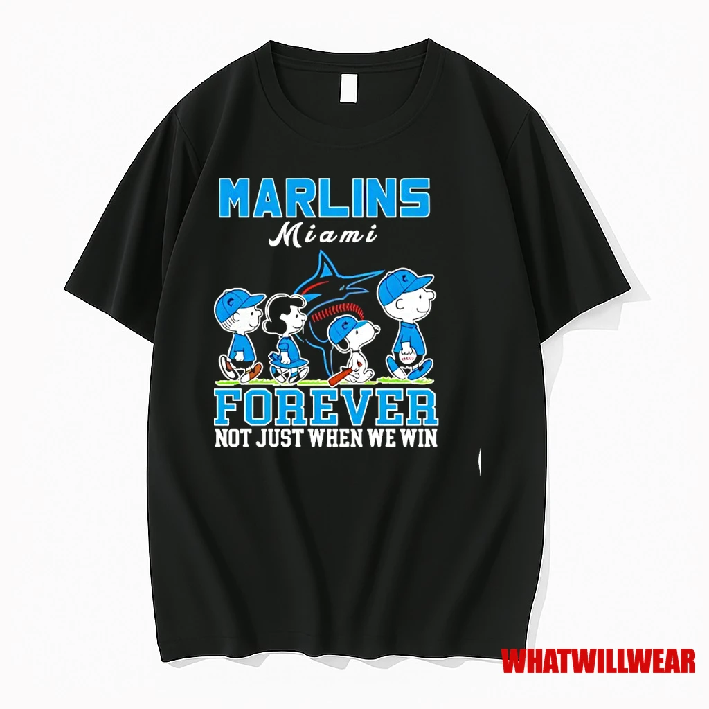 Forever Miami Marlins Snoopy And Peanuts Forever Not Just When We Win Shirts
