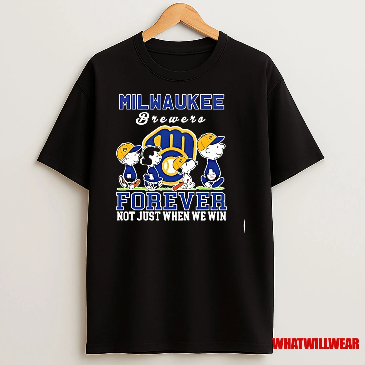Forever Milwaukee Brewers Snoopy And Peanuts Forever Not Just When We Win Shirts