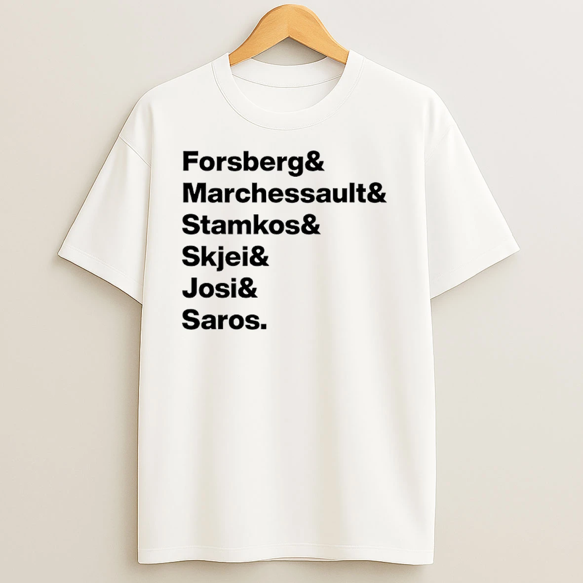 Forsberg Marchessault Stamkos Skjei Josi Saros T Shirts