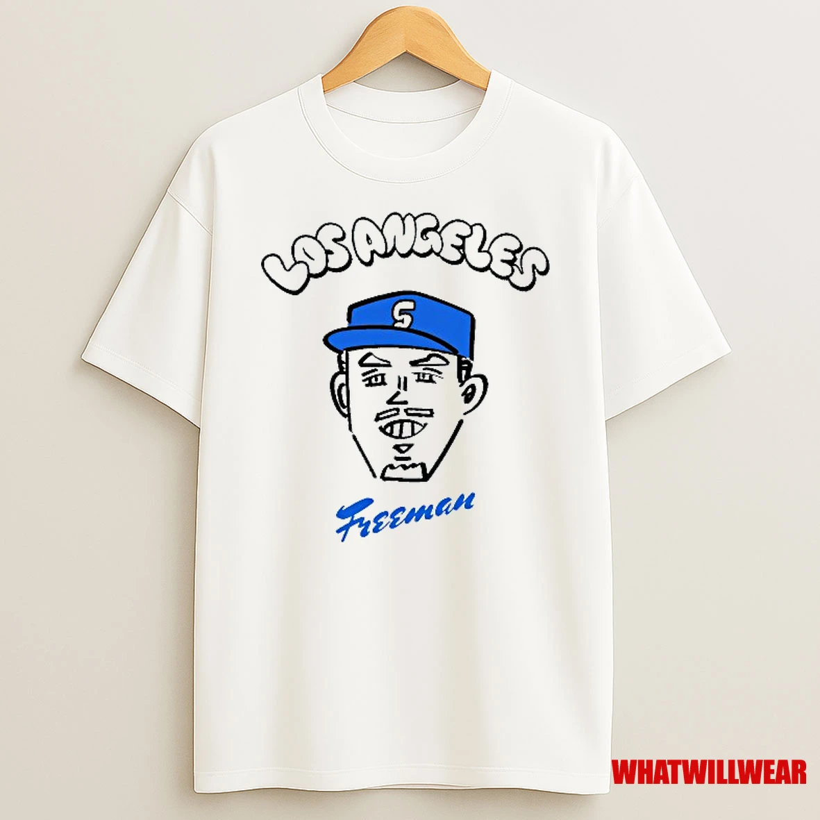 Freddie Freeman Los Angeles Dodgers Mlb Players Big Face Cartoon Shirts