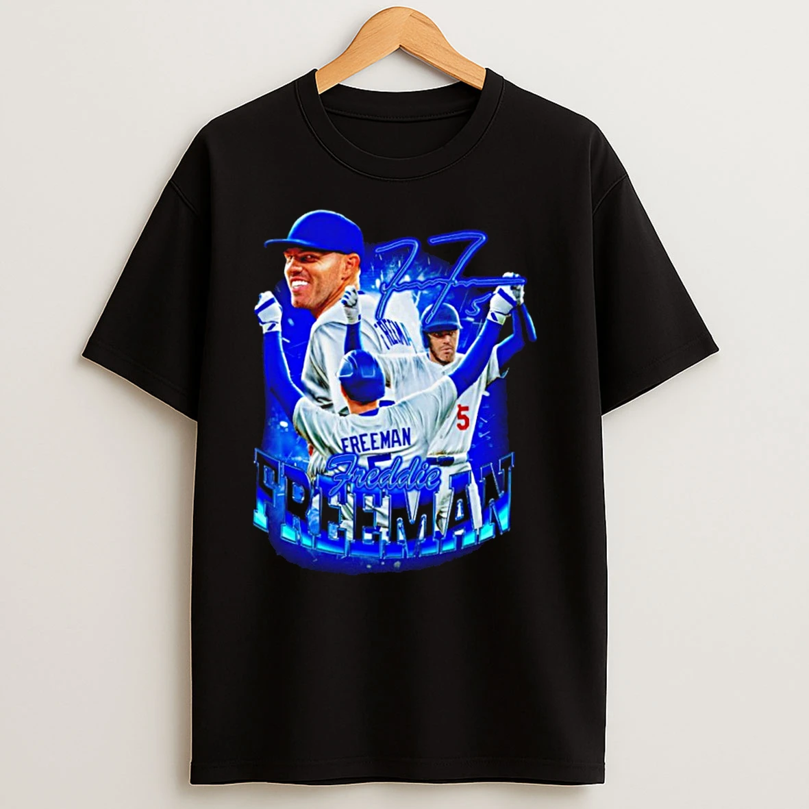 Freddie Freeman Mlb Los Angeles Dodgers Signature T Shirts