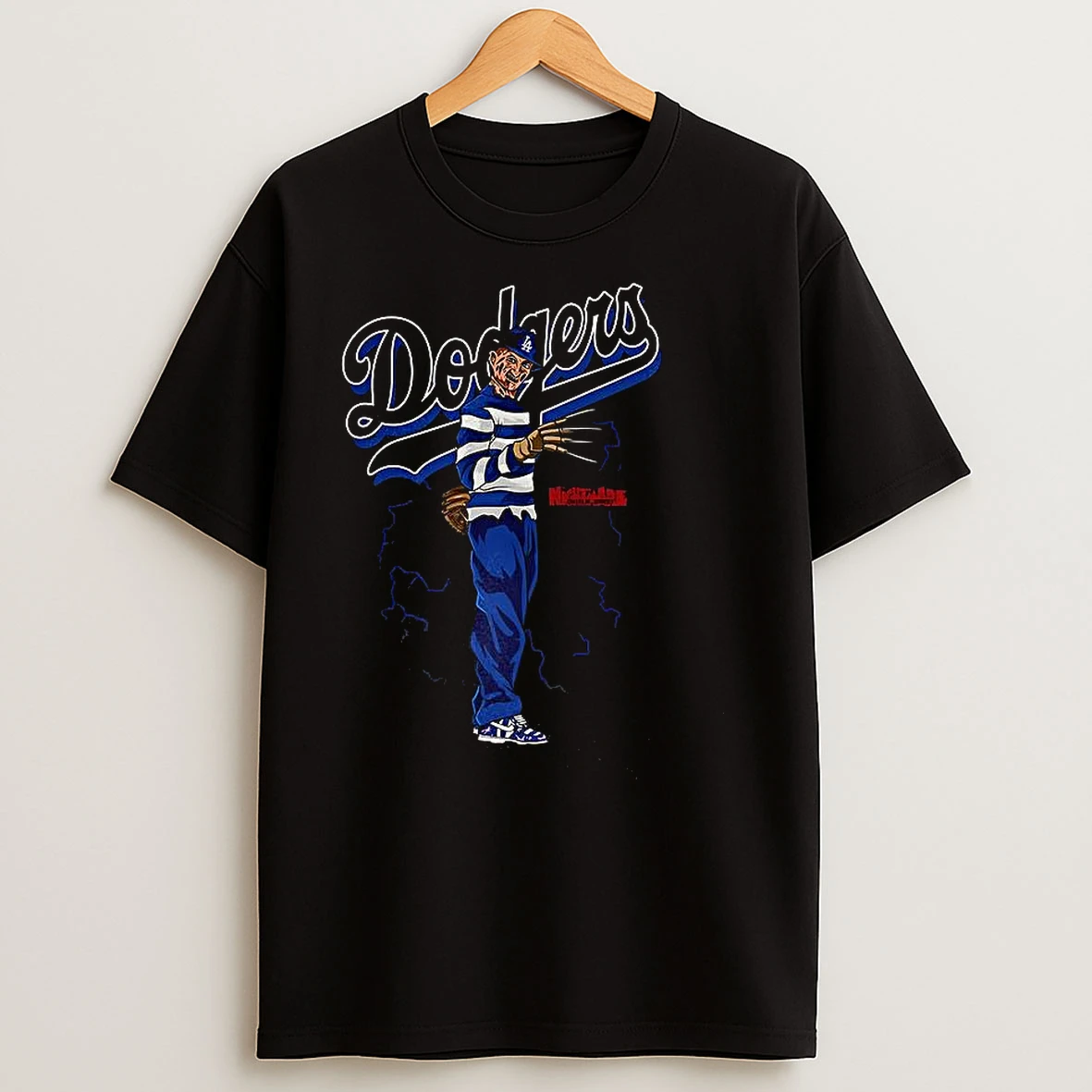 Freddy Krueger A Nightmare On Elm Street X Los Angeles Dodgers Mlb Halloween T Shirts