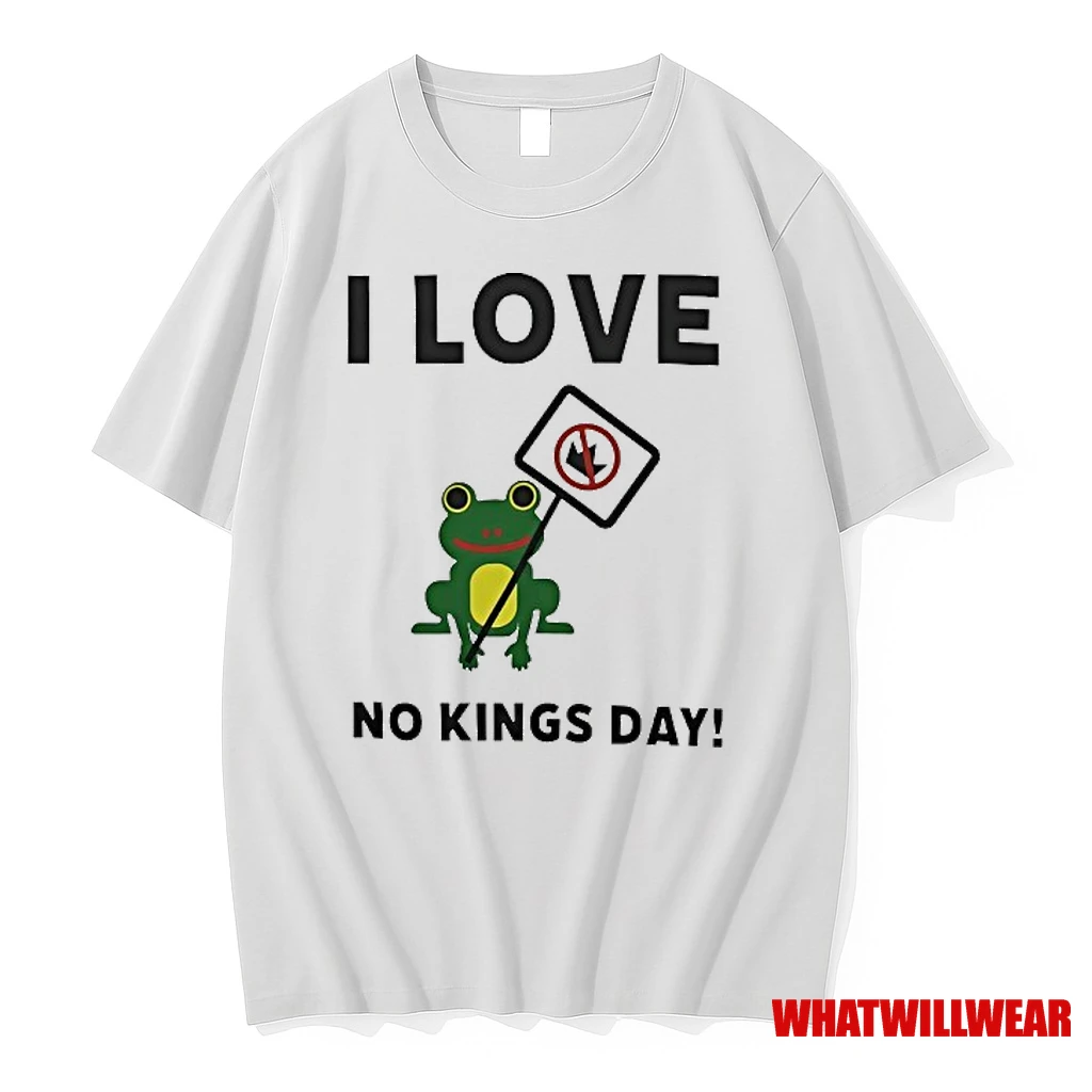 Frog I Love No Kings Day Shirts