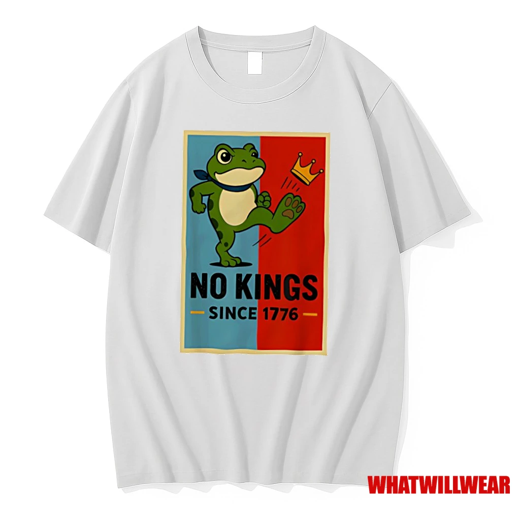 Frog No Kings Sinece 1776 Graphic Retro Shirts