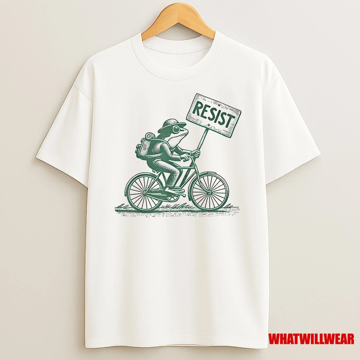 Frog On Bike Resist Portland Frog Protest Shirts