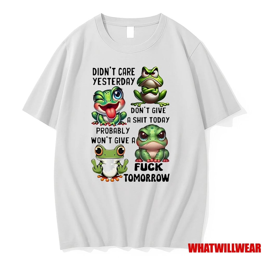 Frog Didnt Care Yesterday Dont Give A Shit Today Fuck Tomorrow Shirts