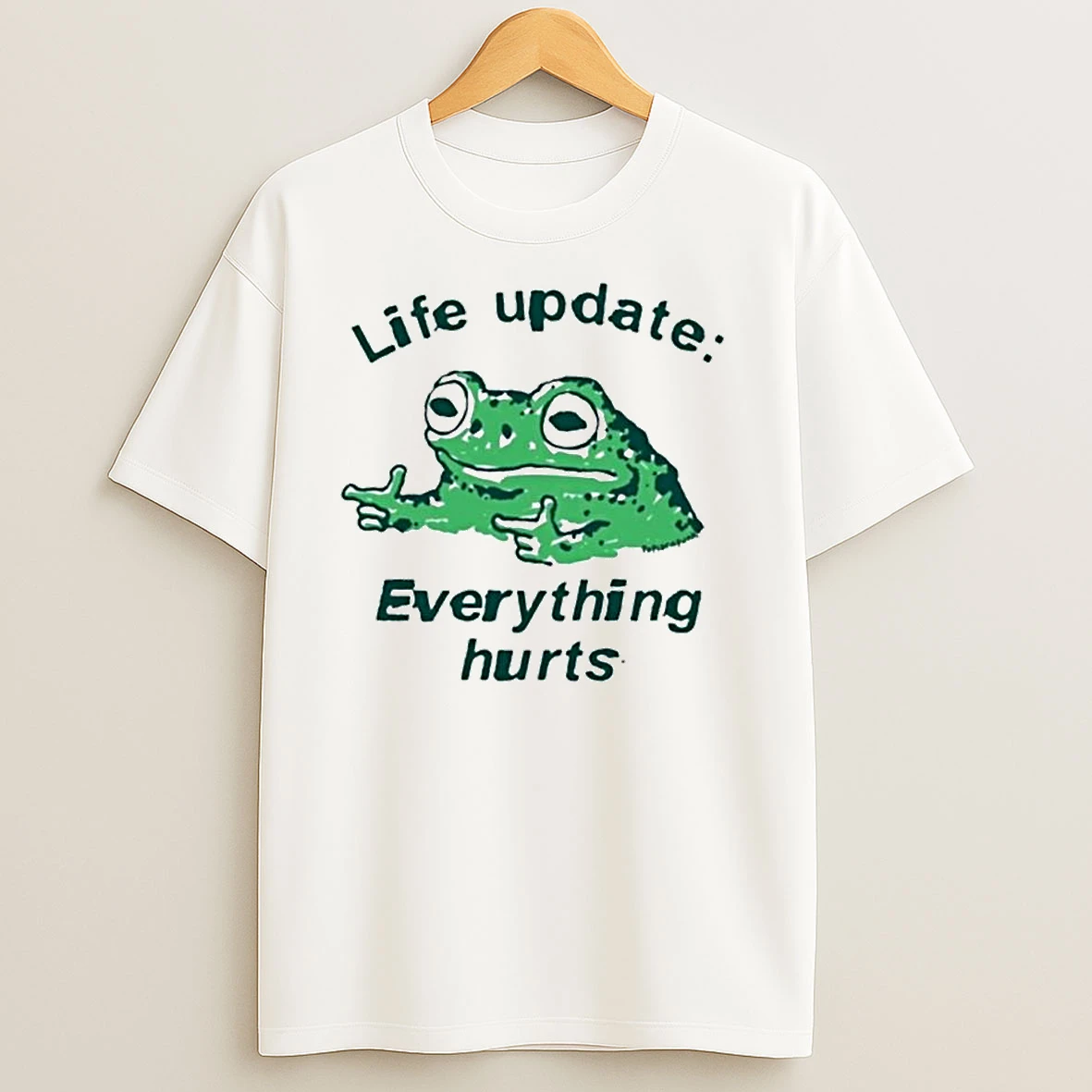 Frog Life Update Everything Hurts Ornaments T Shirts