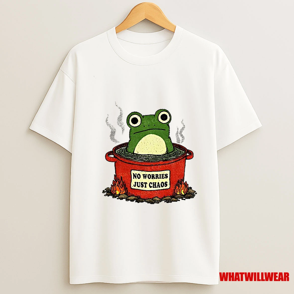Frog No Worries Just Chaos Funny Meme Shirts