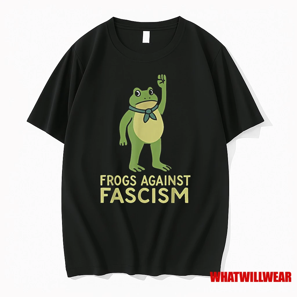 Frogs Against Fascism Retro Shirts