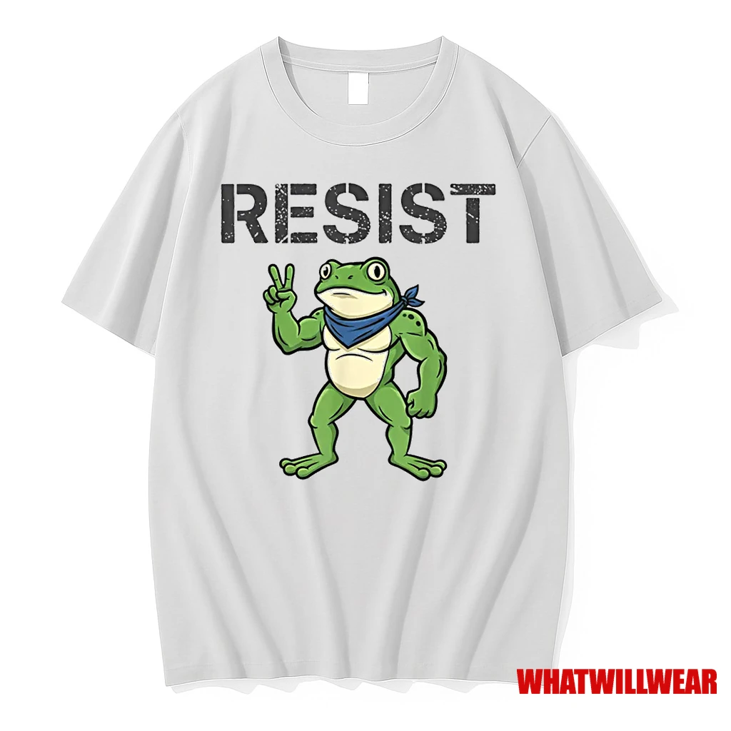 Frogs Resist Cartoon Frog Protest Art Funny Portland Shirts
