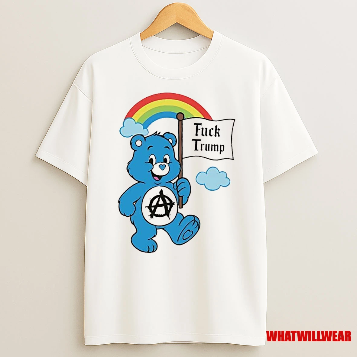 Fuck Trump Bear Rainbow Anarchy Shirts