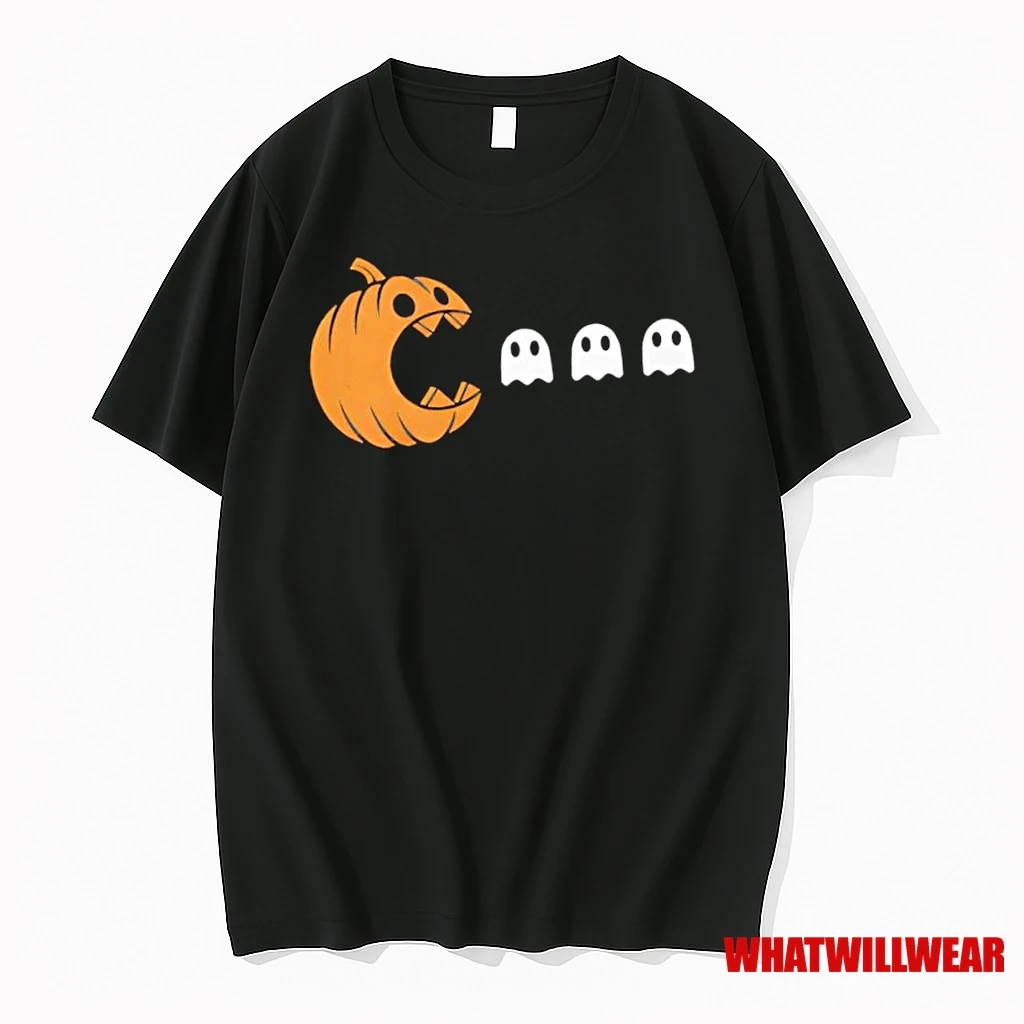 Funny Halloween Pumpkin Eating Ghost Shirts
