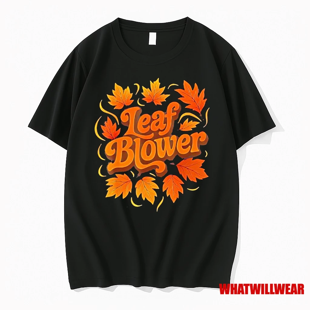 Funny Leaf Blower Fall Costume Couple Halloween Matching Shirts