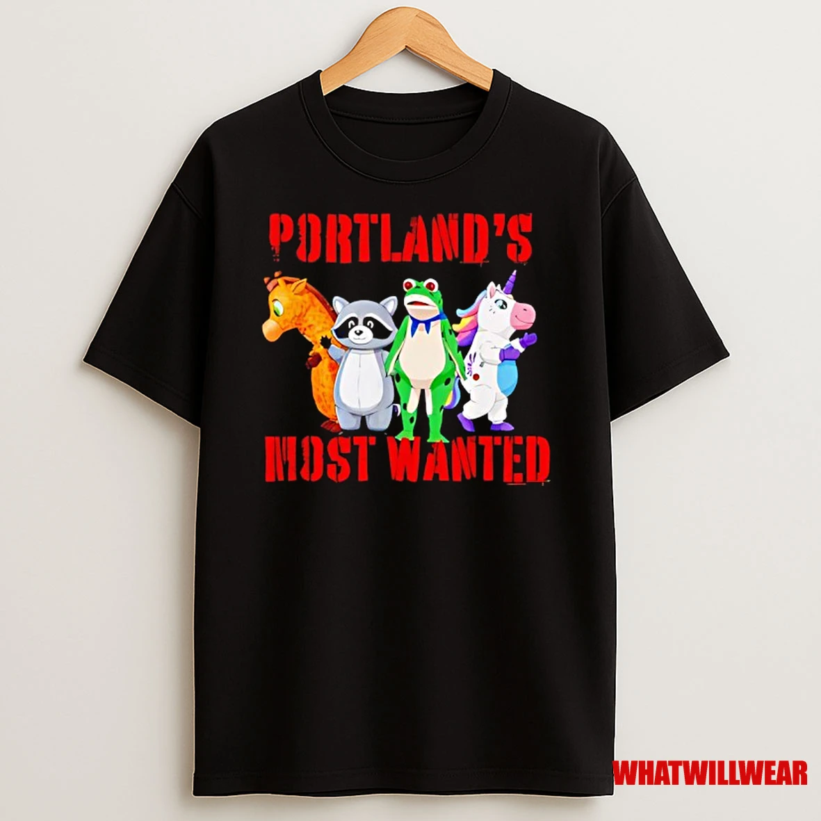 Funny Portland Protest Inflatable Protester Parody Frog Shirts