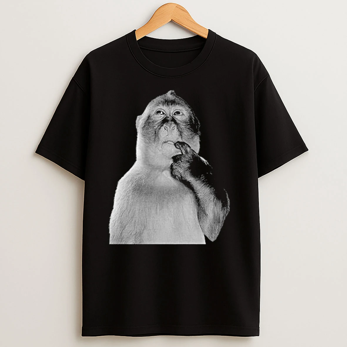 Funny Monkey Thinking Meme Ornaments T Shirts