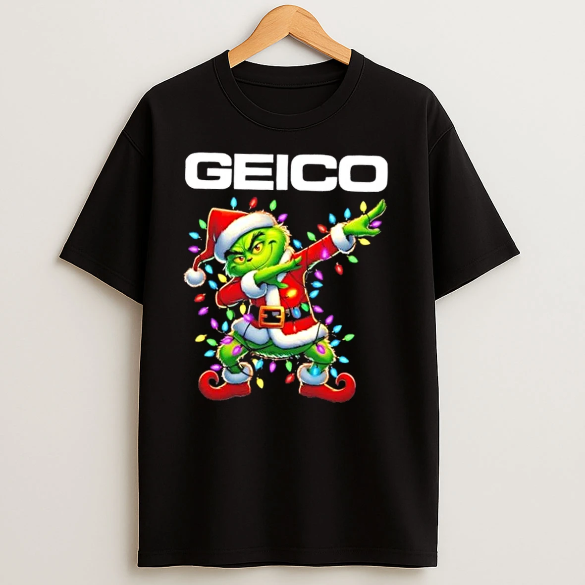 Geico X Grinch Dabbing Merry Christmas T Shirts